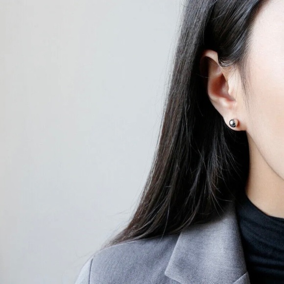 💗 Silver Bead Ball Stud Earrings 8mm NEW - Picture 8 of 11